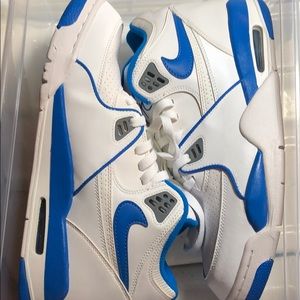 Nike air flight 89 white blue Jordan 4
